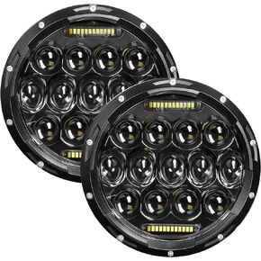 مصابيح أمامية LED VI9000 مقاس 7 بوصات مصباح أمامي مستدير H6024 LED معتمد من وزارة النقل Hi/Lo Beam DRL متوافق مع جيب رانجلر JK JKU TJ LJ CJ متوافق مع تشيفي وفورد ومازدا مياتا إلخ in Kuwait