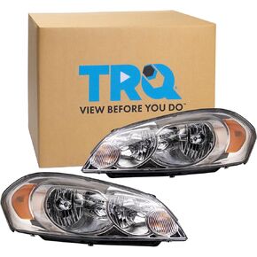TRQ Headlight Assembly Set Headlights Driver & Passenger Side Halogen Compatible with 1987-1991 Ford Bronco F-150 FO2502105 FO2503105
