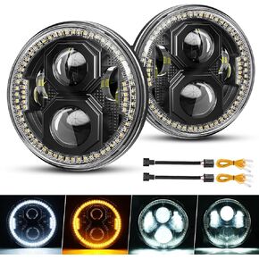 SUPAREE 7 Inch LED Headlights with DRL and Turn Signal Lights in Kuwait