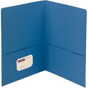Smead Two-Pocket Heavyweight Folder, Letter Size, Blue, 25 per Box (87852)