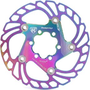 KOOTU Bike Disc Brake Rotor with 6 Bolts Stainless Steel 160mm 180mm 203mm Bicycle Rotors for Road Bike, Mountain Bike, BMX, MTB
