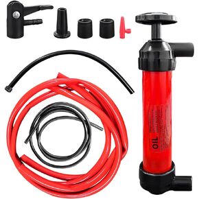 povtii Car Siphon Pump Fluid Pump Kit, Multi-Purpose Siphon Hand Pump Kit Fluid Fuel Extractor Suction Tool, Manual Fuel Transfer Car Accessories for Gas Oil Water Liquids