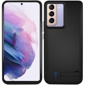 Fey Galaxy S21 Battery Case, 4800mAh External Backup Battery Charger Case for Samsung Galaxy S21 5G,Rechargeable Extended Battery Charging Case Support Kickstand, Add 100+% Extra Juice, Black