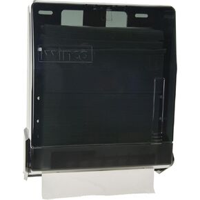 Winco Paper Towel Dispenser, Medium, Gray, Black