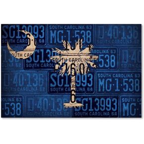 South Carolina State Flag by Design Turnpike, 12x19-Inch Canvas Wall Art