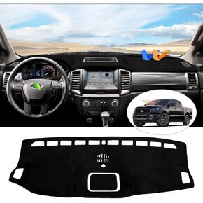 Cartist Dash Cover Compatible with Ford Ranger 2019 2020 2021 2022 (Without HUD) Dashboard Cover Carpet Mat Non-Slip