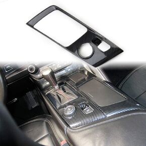 Carbon Fiber Look Control Gears Panel Protective Cover molding Trims Accessories for 2014 2015 2016 2017 2018 Chevrolet Corvette C7 (Automatic Gear)