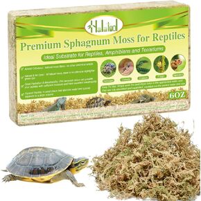Halatool 1.1LB Natural Sphagnum Moss for Reptiles Premium Reptile Moss Ideal Terrarium Moss for Box Turtles Hermit Crabs Leopard Gecko Snakes and Hamsters Enclosure