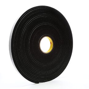 3M 4504 Vinyl Foam Tape, 1" Width x 5yd Length (1 roll)