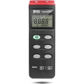 PerfectPrime TC0309, 4-Ch Thermocouple Thermometer K Type Datalogger with USB PC software/RS232 output