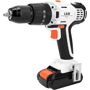 LIGO 20V Cordless Drill Driver with Impact, 25+1+1 Torque Setting, 1/2 Inch, 2 Speed, with 2.0Ah Battery and Fast Charger