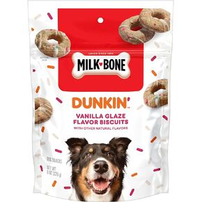 Milk-Bone Limited Edition Dunkin' Vanilla Glaze Flavor Biscuit Dog Treats, 8 Ounce