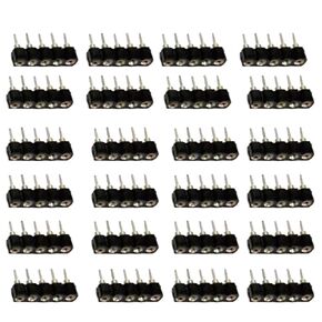 3P Round Female Socket Pin Header Strip 2.54mm 1x3P Single Row Straight Female/Male Socket/Pin Header Strip Connector - (25 pcs)