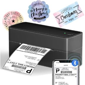 Phomemo Bluetooth Thermal Label Printer 4x6, Wireless Shipping Label Printer for Small Business and Packages for Phone&Pad&PC, Pink Thermal Label Printer for Shopify, Amazon, Etsy, UPS, FedEx
