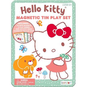 Hello Kitty Magnetic Tin Play Scene Kit, Imaginative Play, Bendon 59089
