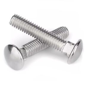 1/2-13 X 4 Carriage Bolts Screws, Stainless Steel 18-8 (304) Round Head Square Neck Carriage Bolts, Fully Threaded, Pack of 2