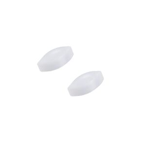 MECCANIXITY Magnetic Stirrer Mixer Stir Bar Rod 50mm(2") x17mm Olive Shape Coating Magnet White for Laboratory 2Pcs