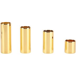 4pcs/set Metal Slide Bar, Golden String Slides Finger Knuckle Set for Electric Guitar