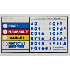 Brady 60333 3" Height, Polyester With Polyester Laminate Cover, Black, Red, Blue And Yellow On White Color HMIG Self-Laminating Labels,Black, Red, Blue, Yellow on White, 5" x 3" (Pack Of 25)
