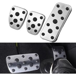 Stainless Steel at Gas Brake Pedal Cover Set® - Compatible with Subaru 2003 2004 2005 Forester, 2004 2005 2006 Outback,and 2004 2005 Legacy (at 2pcs)