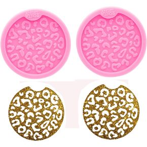 2PCS Super Glossy Silicone Resin Mold DIY Coaster Silicone Mold with Maple Leafs Pattern DIY Epoxy Mould Polymer Clay Silicone Molds Decoration Craft Diameter 6.5cm/2.56 inch