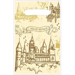 Vusnud 50Pcs Wizard Themed Candy Goodie Treat Plastic Bags for Wizard Themed Birthday Baby Shower Party Decorations
