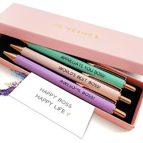 MESMOS 3-Pack Dog Mom Gifts, Fancy Pens for Women, Dog Lovers Gifts for Women and Owners, German-Made Ink Ballpoint Pens, Swiss-Made 1mm Medium Tip