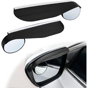 NTNEV 2PCS Car Blind Spot Mirror, Car 2-in-1 Rearview Blind Spot Mirror Rain Eyebrow, Side Mirror Rain Guard, Adjustable Expanded View Reversing Mirror, Universal Automotive Exterior Accessories in Kuwait