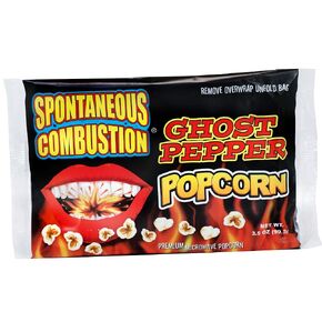 Spontaneous Combustion Ghost Pepper Microwave Popcorn Bags - 1 Pack - Ultimate Spicy Gourmet Popcorn - Perfect Hot Movie Theater Popcorn for Home - Try if you dare!
