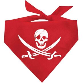 Pirate Skull Flag Dog Bandana (Black, OS 872)