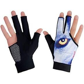 Men Women Billiards Glove for Left Hand 3 Fingers Elastic Pool Glove Shooters Carom Snooker Cue Game Sport Show Glove