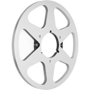 Take up Reel, Empty Aluminum Takeup Reel with 6 Holes & 10 inch Diameter, Universal High Strength Open Reel Replacement for 1/4 Reel to Reel Tapes & Reel to Reel Tape Player (Silver)