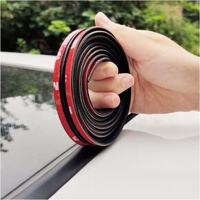 16.4ft/5M Cuttable T-Car Sunroof Cover Seal Rubber Trim,Dust Proof&Weather Stripping for Windshield,Tailgate Adhesive Rubber Seal Strip