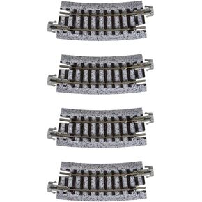 Kato USA Model Train Products Unitrack, 216mm (8 9/16") Radius 15-Degree Curve Track (4-Piece)