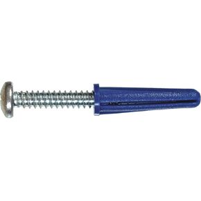 The Hillman Group 41402 Blue Ribbed Plastic Anchors, No Size, No Color
