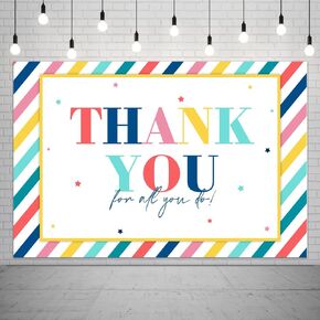 5x3ft Thank You for All You Do Graduation Backdrop Congratulations Graduates Background Thankful to The Teacher Nurses Veterans in Class of 2023 Prom Photography Party Decoration Banner Supplies