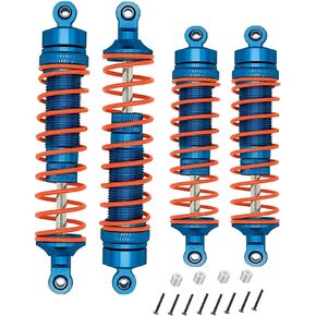 RCMYou RC Shocks Upgrades Part for 1/10 Arrma Granite 4X4/Senton 4X4/Vorteks 4X4/Bigrock 4X4/Typhon 4X4,4PCS Alloy Front Rear Big Bore RC Shock Absorber Damper Hops Up,Navy Blue