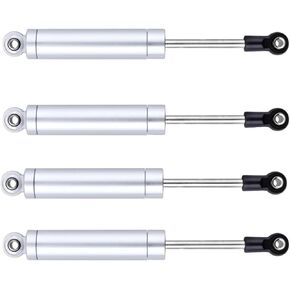 SDSLD 4Pack 100mm Shocks Absorber Damper Internal Spring for 1/10 Crawler Truck HSP HPI AXIALTamiya LOSI Redcat RC Car Metal Shocks Upgraded Parts Silver