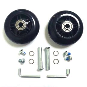2 Wheels Sets Luggage Suitcase Replacement 75mm/70mm Inline Skate Wheels w/ABEC 608zz Rubber Swivel Caster Bearings Repair Kits (75 * 8 * 24mm/2.95"*0.31 * 0.94")