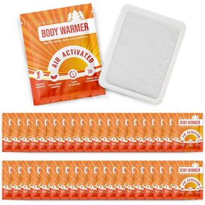 BRAMBLE 40 Body Warmers with Adhesive - Up to 10 Hr for Cold Weather, Ski, Camping, Sports & Outdoor Activities, Disposable Air Activated Instant Heat Packs for Body, Feet, Adult & Kids