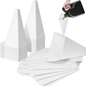 Humyoun 50 Disposable Funnel for Motor Oil Paper Oil Funnel 8 oz Foldable Engine Oil Funnel Motor Oil Funnel Flat Pack Funnels for Automotive Oils and Other Liquids