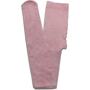 Girls Tights With All Over Floral Design. Sheer Pantyhose with Reinforced Toes and Top