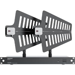 MRSDY MD-10 UHF Wireless Antenna Distribution System, Wireless Microphone Signal Amplifier, Gain Adjustment Active Antenna Paddles, 8 Outputs + 2 Cascade Ports, Covers 400-950MHz Frequency Range