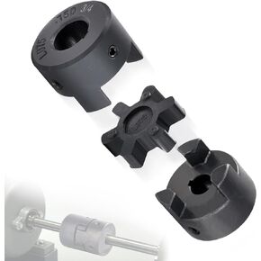 1/2" to 3/4" L075 Flexible 3-Piece L-Jaw Coupling & Buna-N NBR Rubber Spider Set for Machine Tools/Steppers/Servo Systems/Motors/Guide Rails/Screw Rods and Spindle Transmissions Automation Equipment