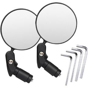 HIFROM Bike Mirror,Bicycle Rear View Mirror, Bike Bar End Mirror, HD Convex and 360 Degrees Rotatable Safe Rearview Bicycle Mirror Pack of 2