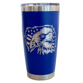 American Eagle Tumbler, American Coffee Mug, Black Matte Tumbler, Patriotic Gifts for women