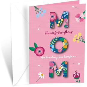 Prime Greetings Mother's Day Card For Daughter, Made in America, Eco-Friendly, Thick Card Stock with Premium Envelope 5in x 7.75in, Packaged in Protective Mailer