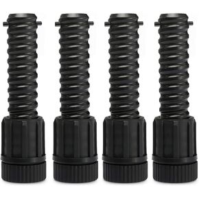 Camp Stove Leg Levelers Adjustable, Accessories for Camp Chef Explorer Stoves, Fit for Outdoor Camping Stove with 1.25" Diameter Round Legs, 4 Pcs Black