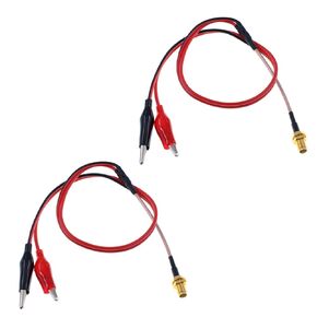 Oiyagai 2pcs SMA Male to Double Alligator Clips Tester Cable - RG316, 50cm/19.5 Inches, Ideal for Precise Testing and Measurement Applications