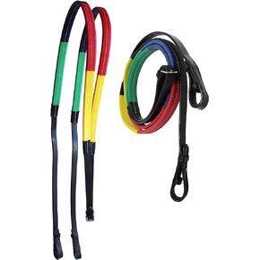CHALLENGER 54" Horse English Black Leather Rubber Grip Schooling Training Reins 805LR07